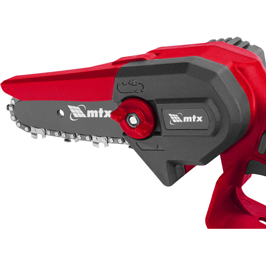 Пила цепная аккумуляторная мини  MTX  MCS-100, Li-Ion, 20 В (58640)