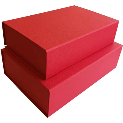 Набор подарочных коробок 2в1 на магните РОГОЖКА 250x170x70красн,Д10303П.280