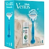 Подарочный набор Gillette Venus Бритв 1сменКас+Гель д/брит жен д/чувКож75мл