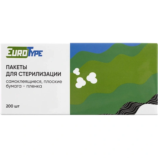 Пакет для стерилизации комби.самокл. 190 х 360 мм  уп/200шт EuroType