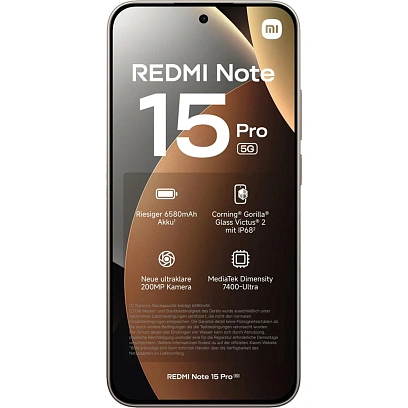 Смартфон Xiaomi Redmi Note 15 Pro 5G RU 8+256 Titanium