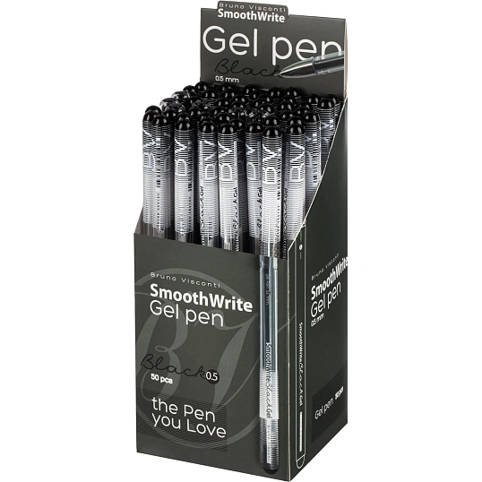 Ручка гелевая неавтомат. SmoothWrite 0.5мм, черный, 20-0393/02