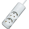 Удлинитель PROGIX PG220 2р/2м/3,5кВт/16А заземление, белый, ПВС 3х1.5