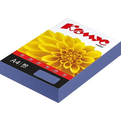 Бумага цветная Комус Color (кобальт интенсив), 80г, А4, 500 л.