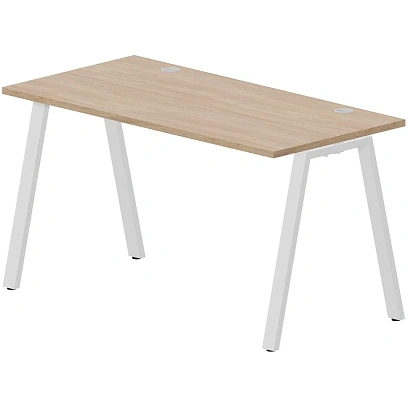 Стол ARENA 2 громмета 1380х680х750мм ARNG147OWBL Дуб светлый, опора Белый