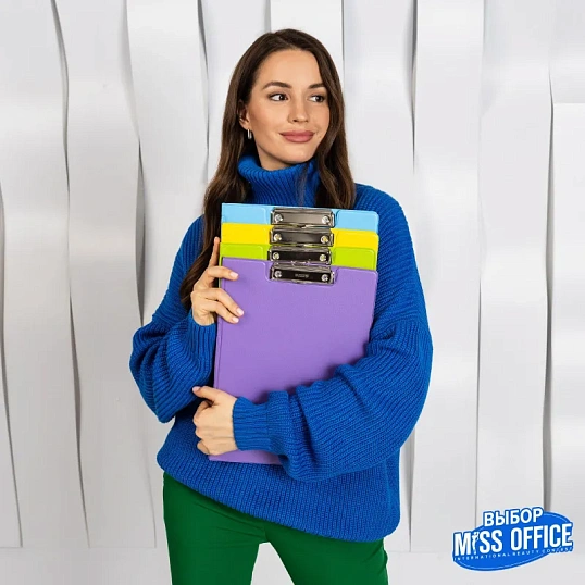 Папка-планшет с зажимом и крышкой Attache Bright colours A4 сиреневый