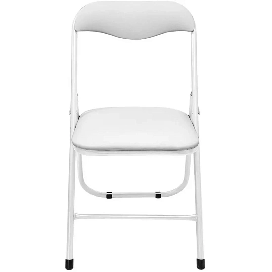 Стул складной каркас белый, кожзам белый РС 04