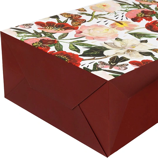 Пакет для подарков PREMIUM FLORA.ПИОНЫ, L, 26 x 32.4 x 13 см, 2-852/05