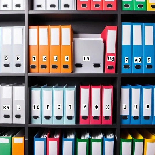 Этикетки самоклеящиеся Русский алфавит 39х23,5 60шт/А4,20л/уп