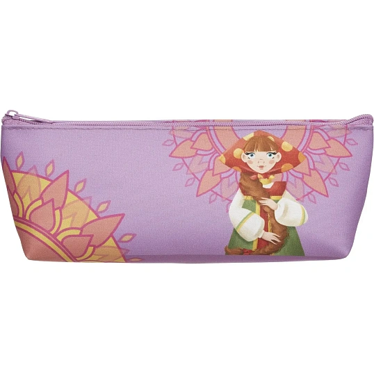 Пенал -косметичка КОМУС Три богатыря Любава,1отд,ткань,200x100х40,ПМО 32-20