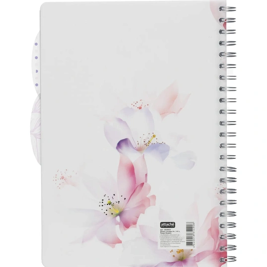 Бизнес-тетрадь А4,140л,кл,спир.пласт Attache Selection Flower Dreams 876751