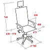 Кресло МТ_SU-B-8/подл.130/осн.009/Тем.серый-Черный