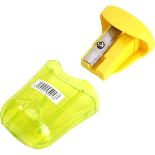 Точилка ручная Deli U-touch, 1 отверстие, с контейнером, пластик, ассорти