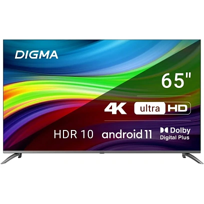 Телевизор Digma DM-LED65UBB41, смарт (Android TV)