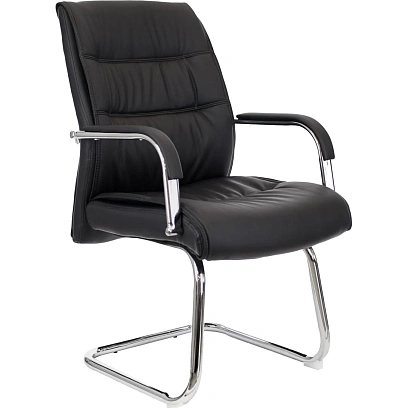 Конференц-кресло EV_ Everprof Bond CF экокожа черный, хром