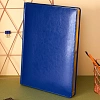 Ежедневник недатированный Attache А4 160л иск.кожа голубой(золотистый срез)