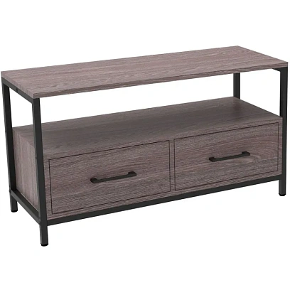 Тумба TI_Комус под ТВ Онега-11, с 2мя ящиками, ясень анкор темн