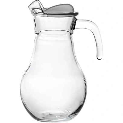 Кувшин БИСТРО 1000 мл с прозр. пластиковой крышкой (43944B) 6 шт/уп