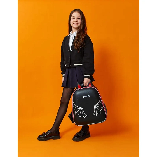 Ранец Комус Класс Basic Летучая мышка , черный, 2 отд, эргоном спинка