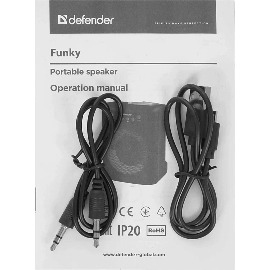 Акустическая система Defender Funky 10Вт, Light/BT/FM/USB/MIC/AUX