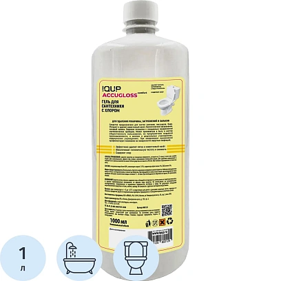 Средство для сантехники IQUP Accugloss комфорт гель с хлором 1л