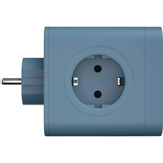 Тройник AGNI 4/220 + 2 USB + 1 Type C,синий(TP-WJ3U4E-C-blue)
