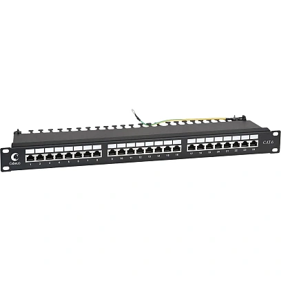 Патч-панель Cabeus PL-24-CAT.6-SH-DUAL 19 1U 24xRJ45 кат.6 FTP