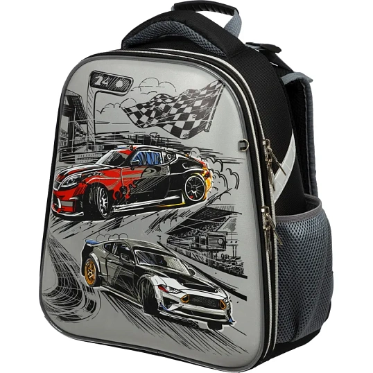 Ранец Комус Класс Basic Тачки, СО,2 отд, эргоном. Спинка