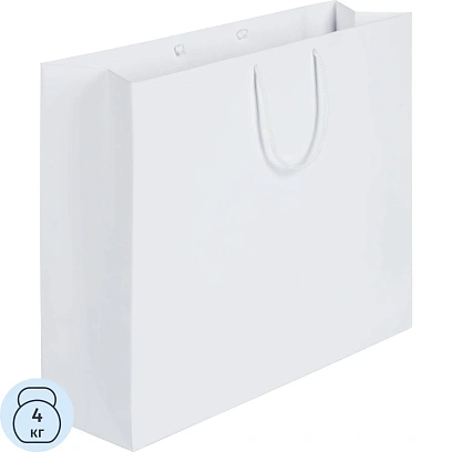 Пакет подарочный бумажный Ample L, белый, 43х35х12см, 7530.60