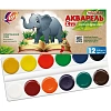 Краски акварельн. Луч Zoo(Мини) 12цв карт уп б/кисти