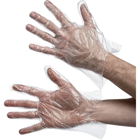 Перчатки одноразовые полиэт.н/о прозрач р-р унив.5000пар/тр.уп,ПС