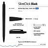 Ручка шариковая автомат. SlimClick.BLACK 0,5мм синяя 20-0073