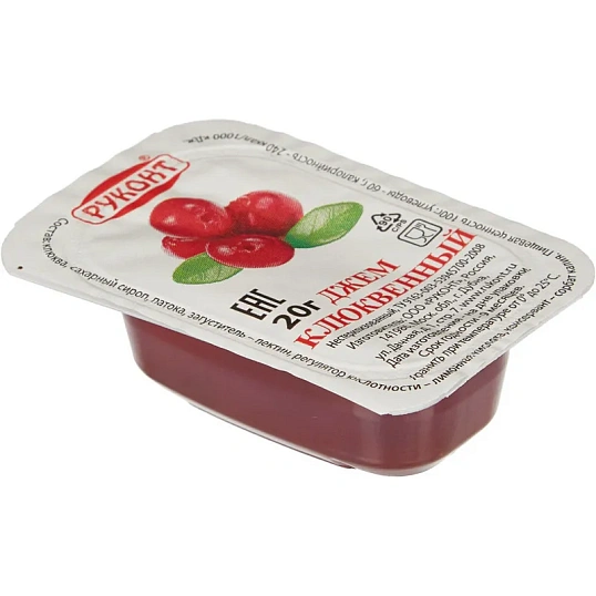 Джем Руконт порц. клюква 20г/шт 20 шт/уп