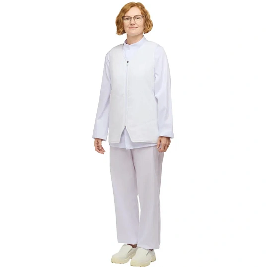 Жилет для пищевого производства у17-ЖЛ ун.(внутр)ХАССП белый (56-58)182-188