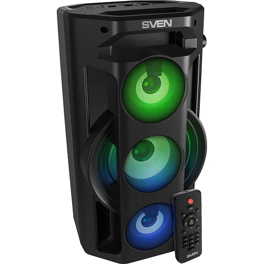 Акустическая система Sven PS-680, 2x32.5Вт, FM/USB/microSD, LED пульт,аккум