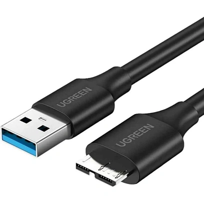 Кабель UGREEN US130 (10843) USB 3.0 A Male to Micro USB/B 3.0 Male 2м черн
