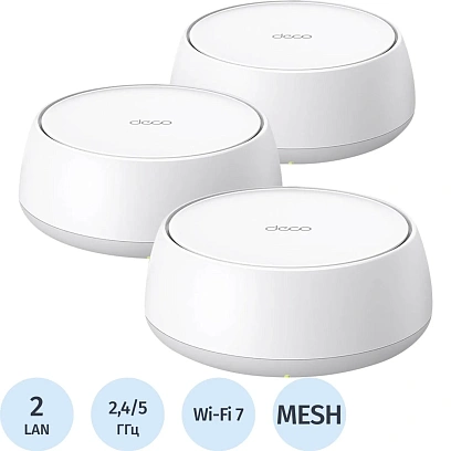 Wi-Fi mesh система TP-Link Deco BE22(3-pack) BE3600 Wi-Fi 7 3шт/уп