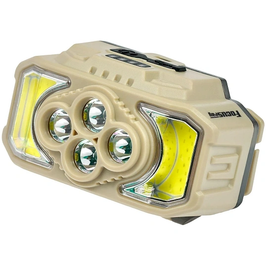 Фонарь налобный FOCUSray 1332 акку18650 1200мАН 200 люмен,индикатор зарядки