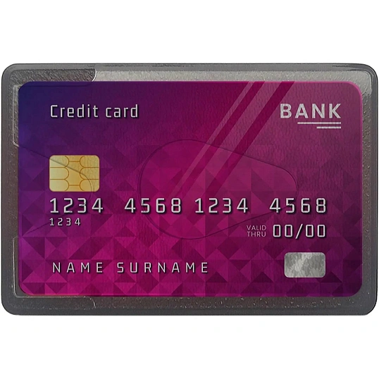 Чехол для карт с вырубкой, 64x96 мм, синий, кожзам 2938.ЯК-201