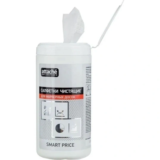 Салфетки для маркерных досок Attache Selection White Board Clean влаж