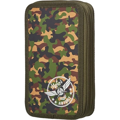 Пенал Комус Класс Military 2 отд., ламинат, софт тач, 190x110 мм, ПКК 11-6