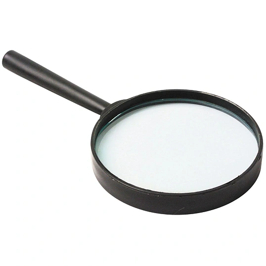 Лупа Attache, увеличение х5, диаметр 90 мм, цв.черный, карт/кор.