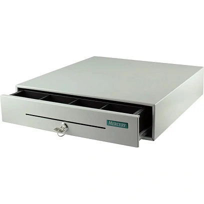 Денежный ящик денежный механический Меркурий-100.1(без подключ.к ККМ),белый