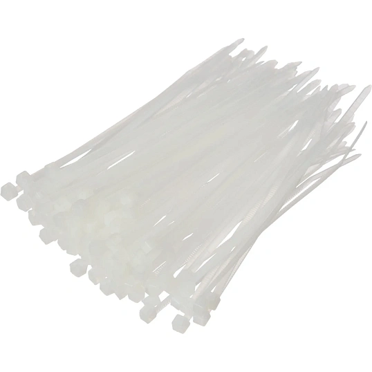 Хомут стяжка нейлоновая Topfort 3х100 (2,5х100 мм) белый 100 шт/уп