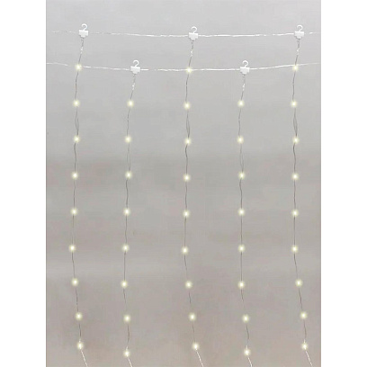 Электрогирлянда 300 LED ламп, размер 300х300 cм, хол.белый, 8 реж.арт.96268