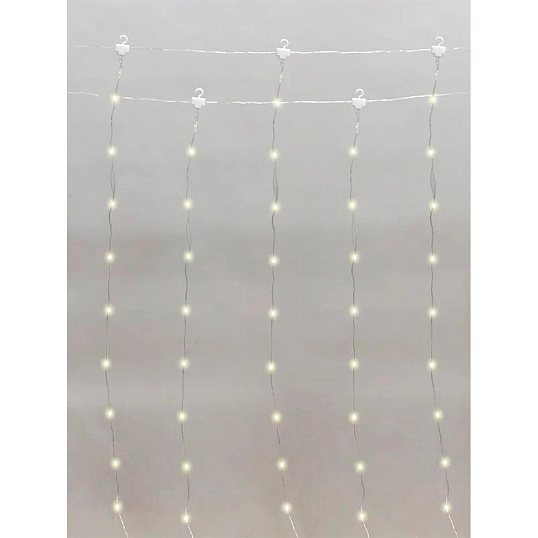 Электрогирлянда 300 LED ламп, размер 300х300 cм, хол.белый, 8 реж.арт.96268