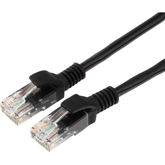 Патч-корд UTP Cablexpert PP12-2M/BK кат.5e, 2м, чёрный
