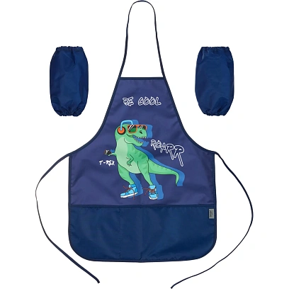 Фартук для труда Динозавр,карман,нарукав, 490x390мм,ФН61-20-2