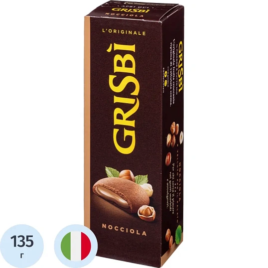 Печенье Grisbi с начинкой из орехового крема, 135г