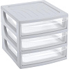 Бокс с выдвижными лотками А6 175х186х214мм 3выдв.отд, светло-сер. 433224030